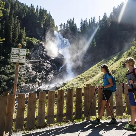In Near Europe's Highest Waterfall Chalet Krimml